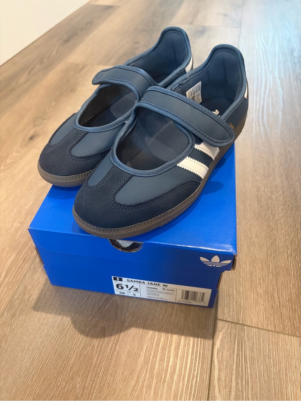 Navy Adidas Samba Jane Mary Jane Shoes